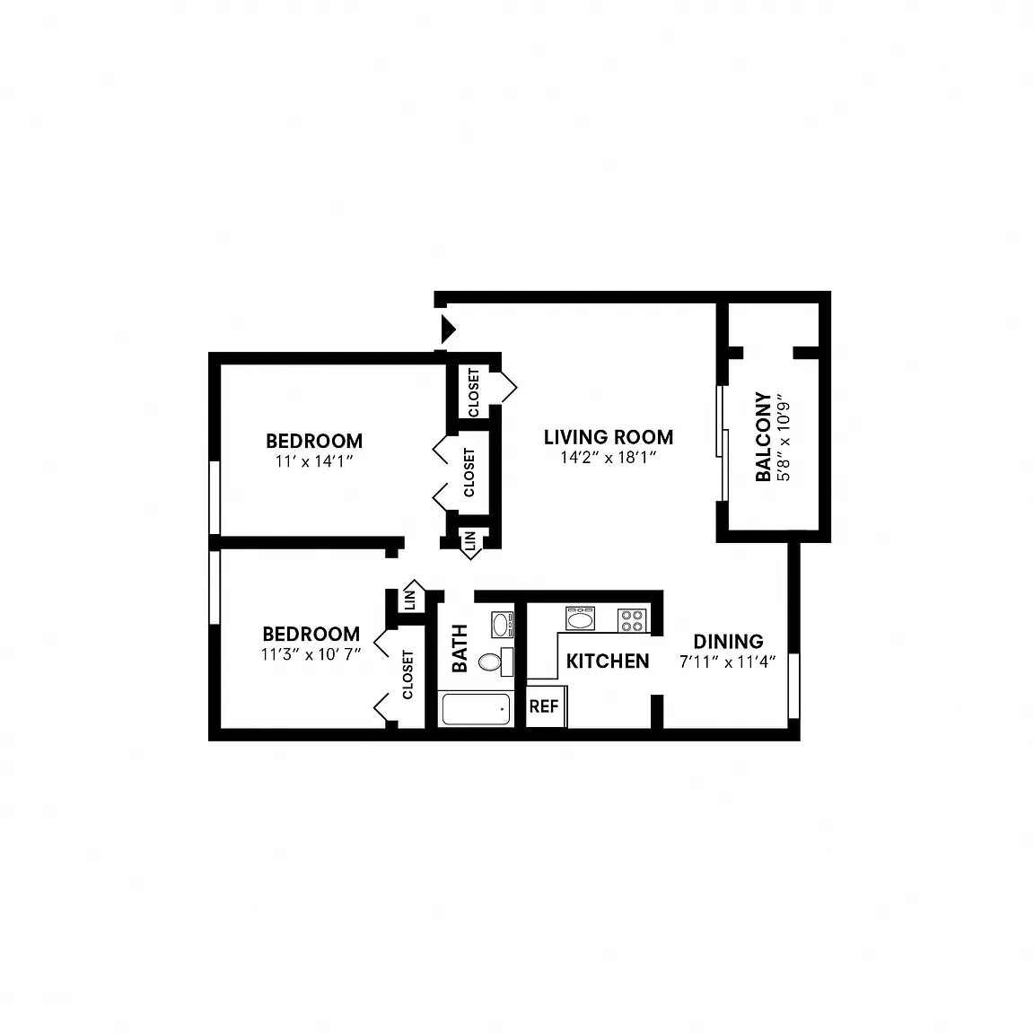 Cedar Creek Apartment Homes – Floor plan