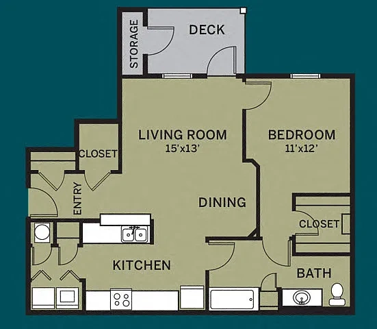 Fieldstone at Glenwood Crossing – 1 Bdrm 1 Bath - Renovated