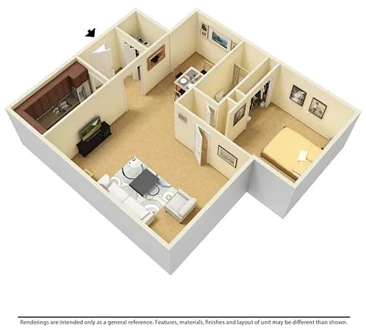 Crystal Tower – 1 Bed 1 Bath Standard