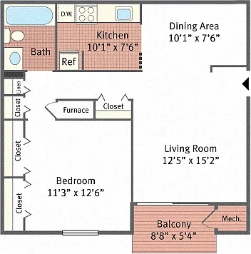 Hidden Village Apartments – Floor plan