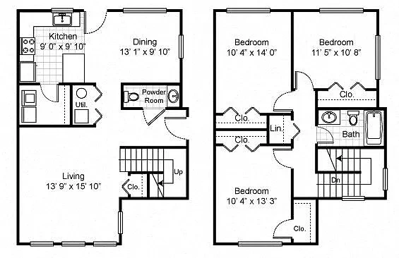 Tremont Pointe Apartments – 3 Bedroom Townhouse