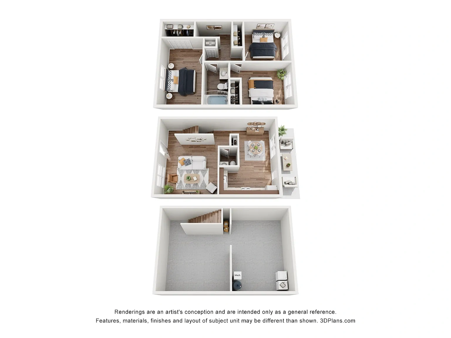 Hilliard Village Apartments and Townhomes – 3 Beds TownHome with Washer Dryer
