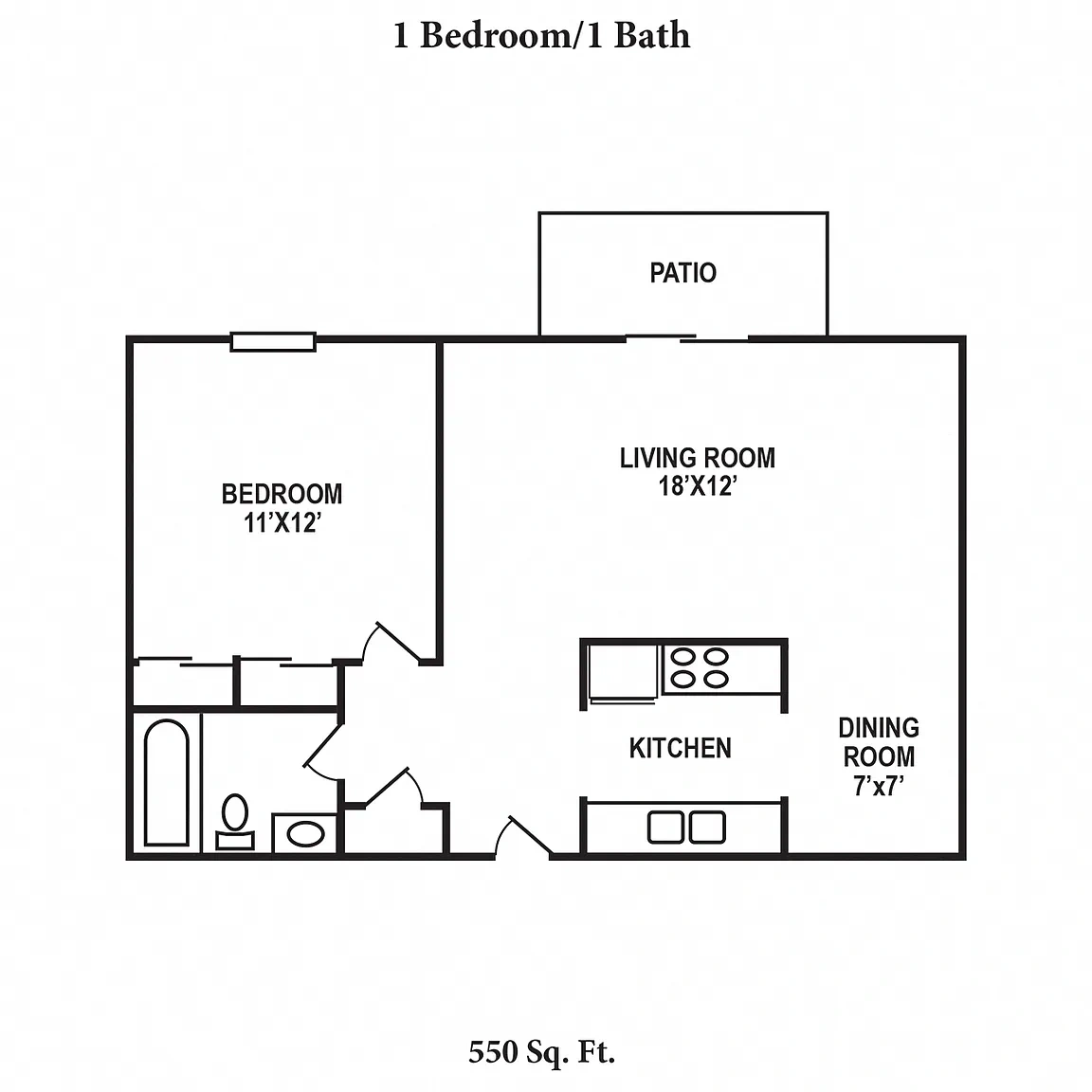 Crown Pointe Apartments – Floor plan