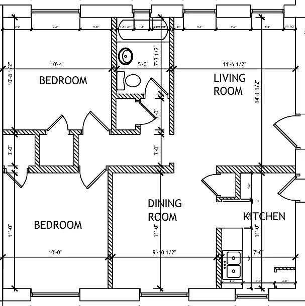 Noble Tudor Apartments – Floor Plan