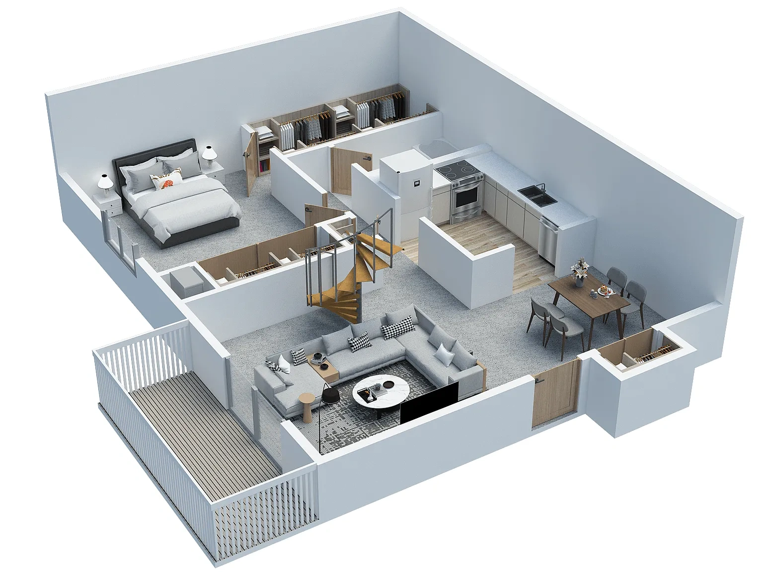Pheasant Run Apartments – 1 BD 1 BA Loft