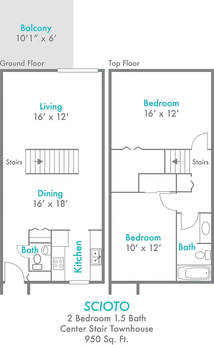 Rivers Edge Apartments and Townhomes – Floor plan