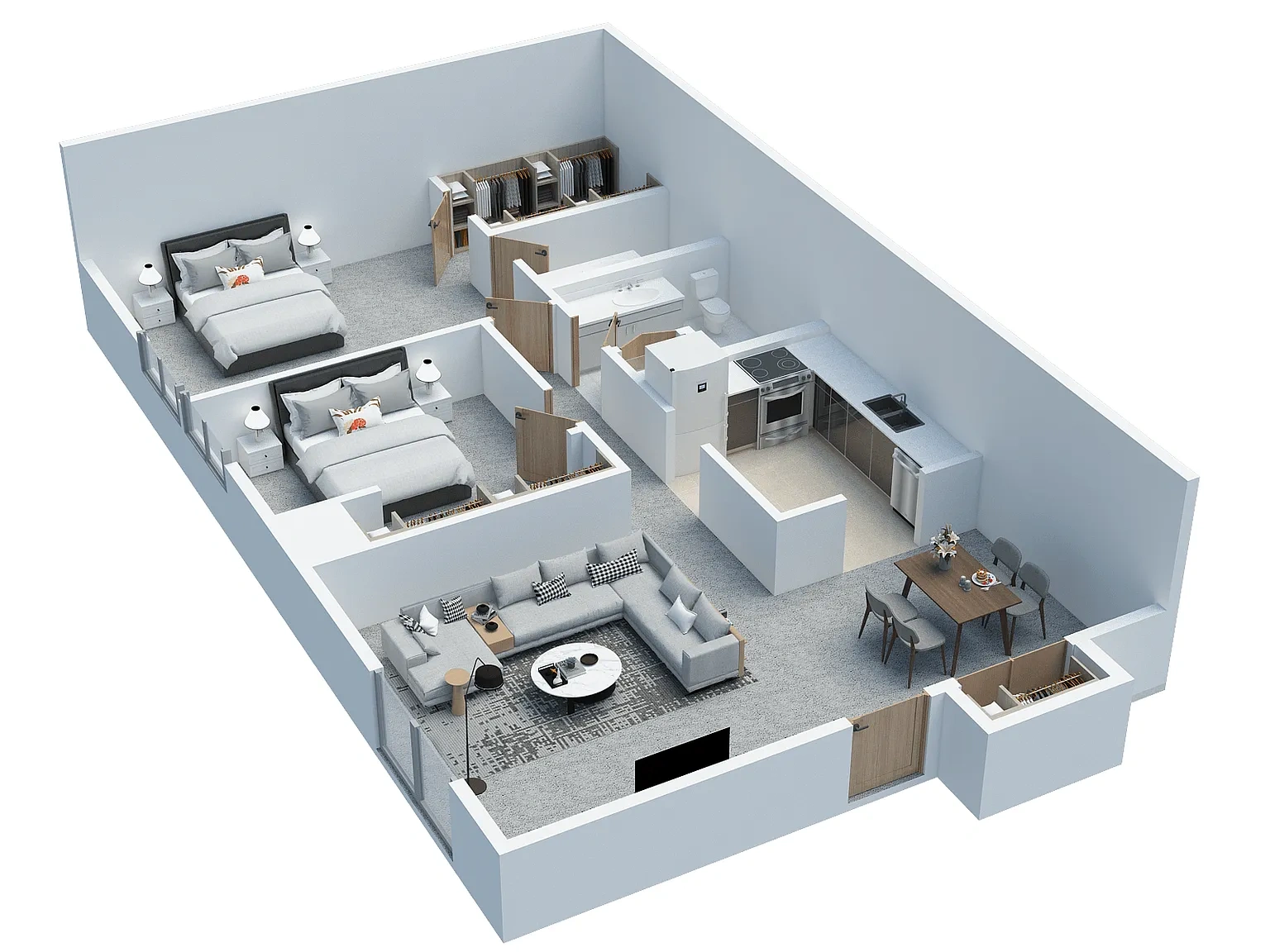 Pheasant Run Apartments – 2 BD 1 and a half BA