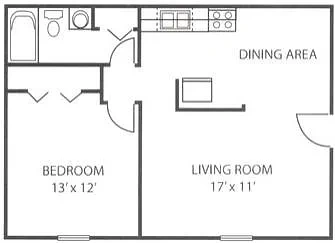 Courtyard Apartment Homes – One Bedroom Suite