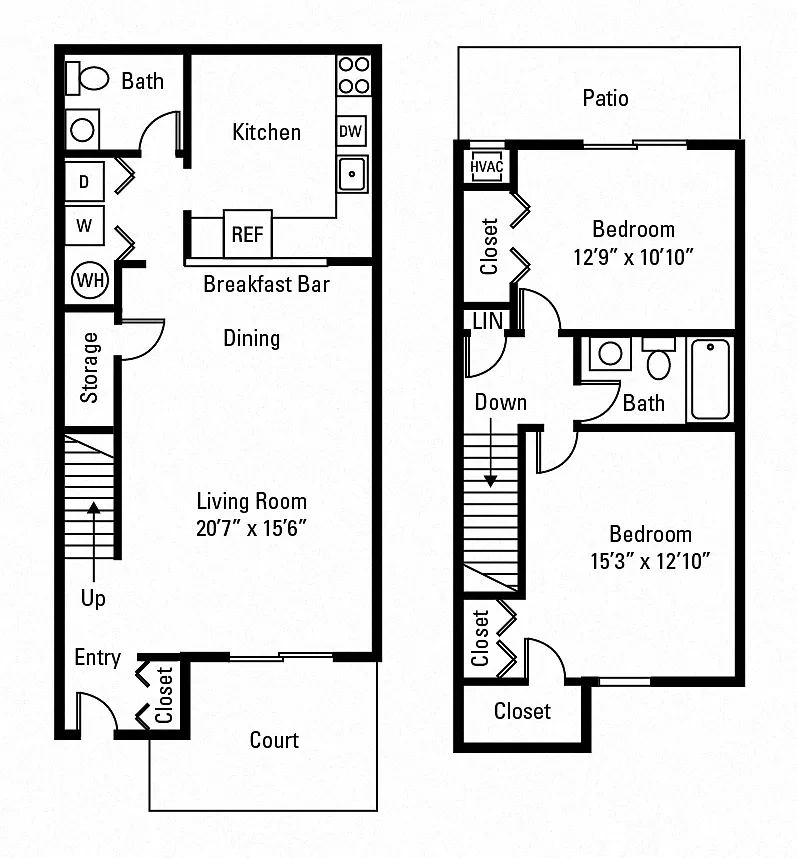 Nineteen North Apartments and Townhomes – Floor plan