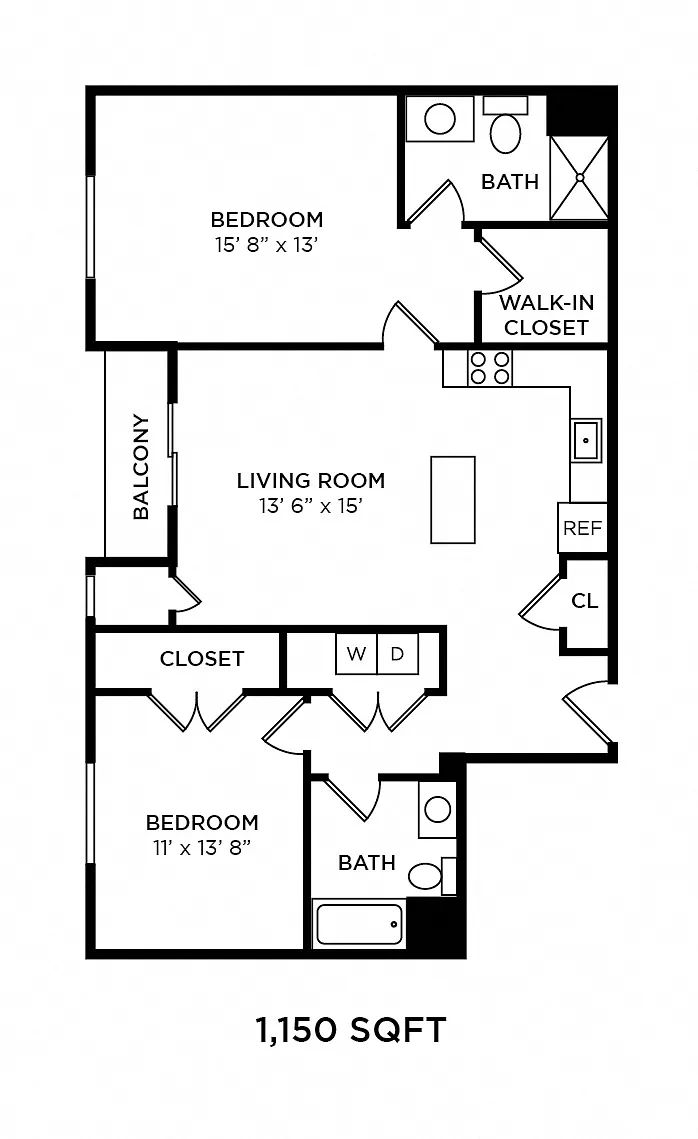 Park West 205 Apartment Homes – Floor plan
