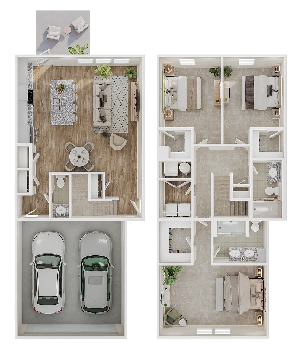 Alcott Olmsted – 3 Bed/ 2.5 Bath Townhome B
