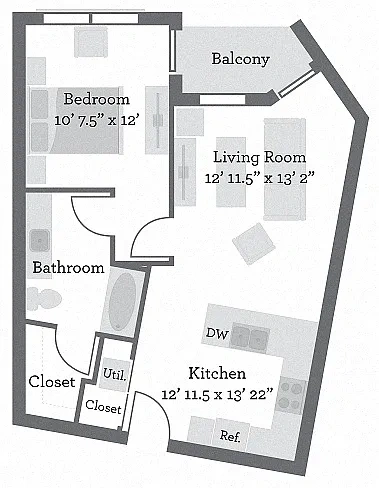 Liberty Center Apartments – Floor plan