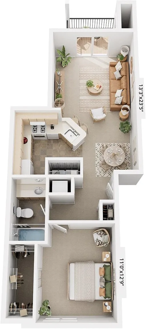 Orchard Lakes Apartments – One Bedroom