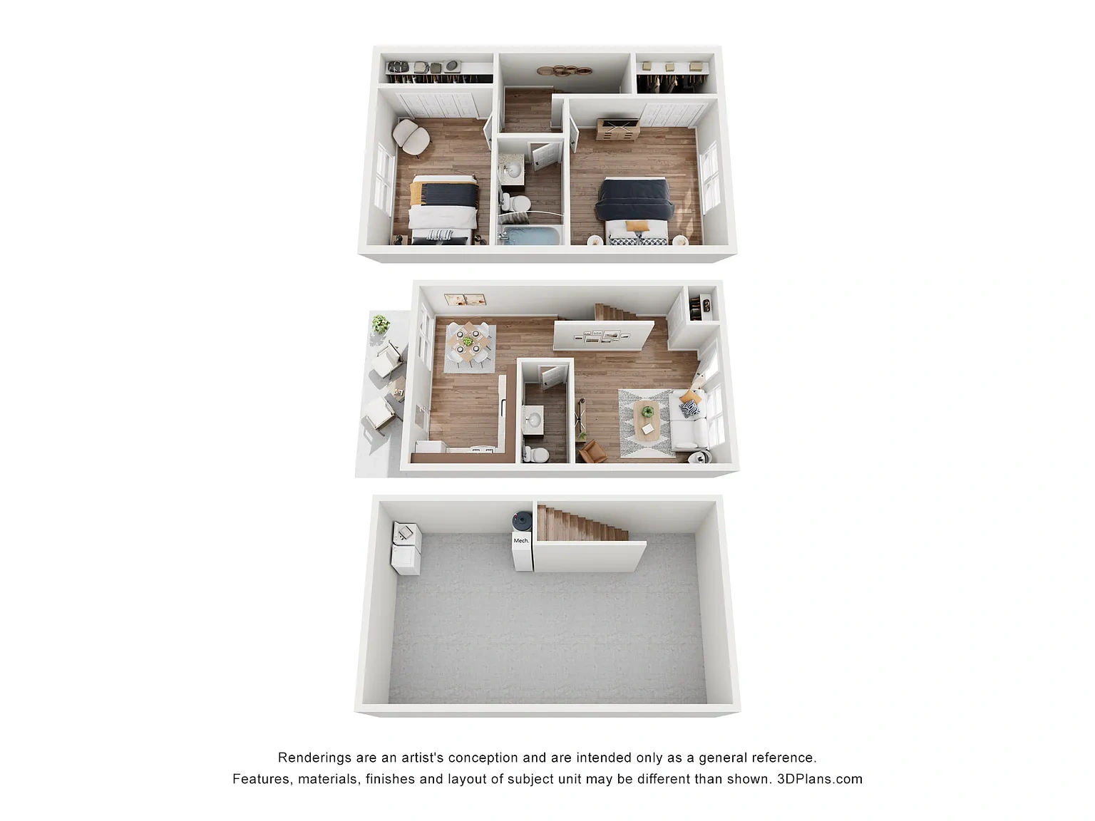 Hilliard Village Apartments and Townhomes – 2 Beds TownHome with Washer Dryer