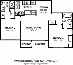 Cranbury Crossing Apartment Homes – Floor plan