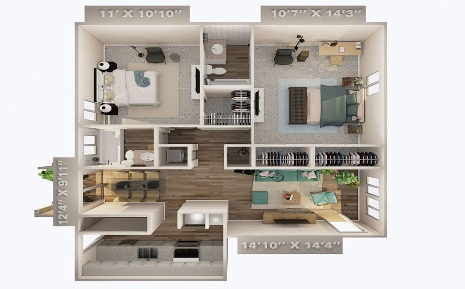 Parkview Apartments & Townhomes – Floor plan