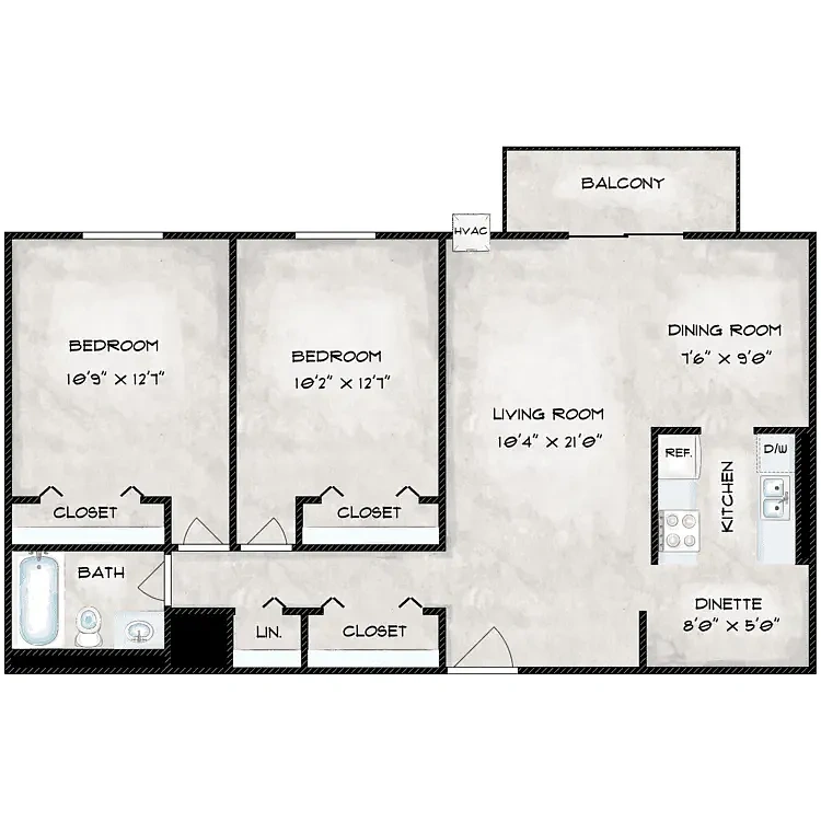 Chestnut Lake Apartments – 2 Bedroom