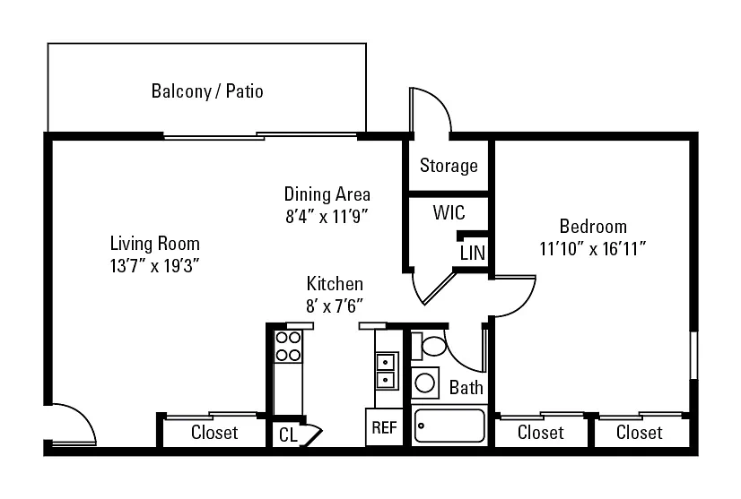 Hillcrest Village Apartment Homes – Floor plan