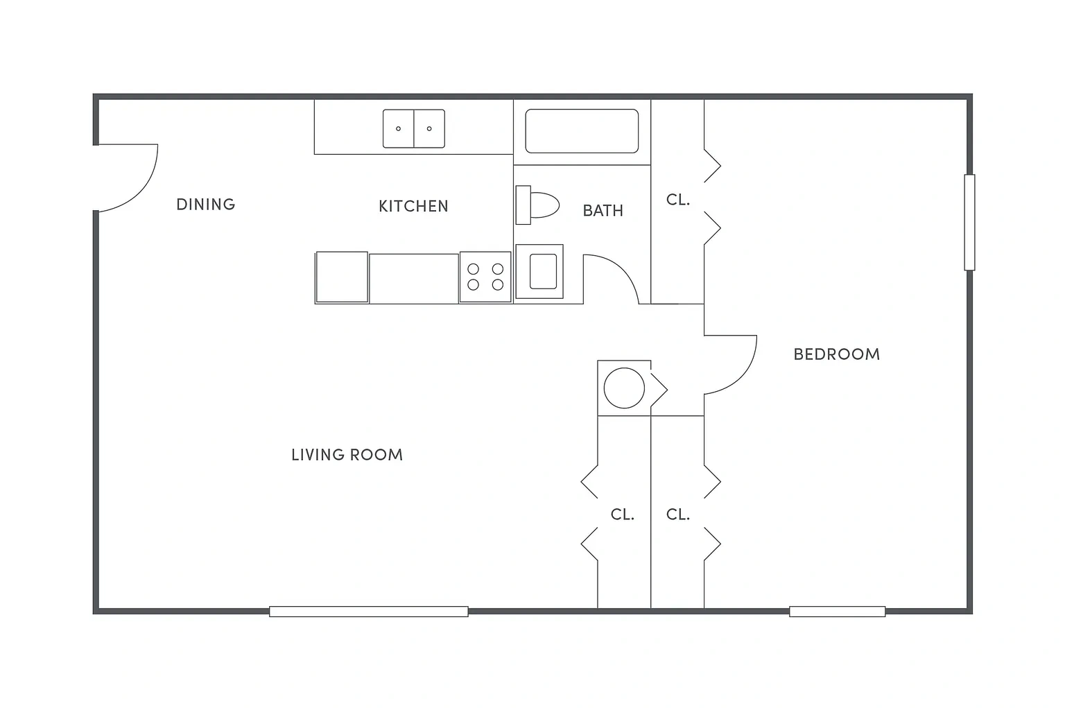 Piccadilly West – 1 BR (Plus), 1 BA- Upgrade