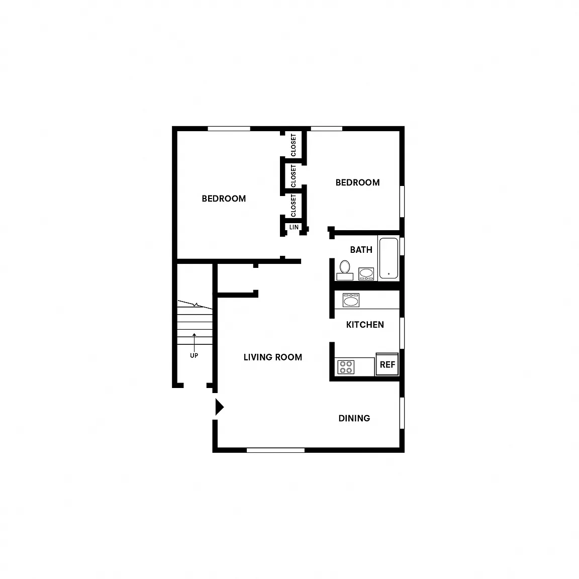 Elmwood Village Apartments and Townhomes – Floor plan
