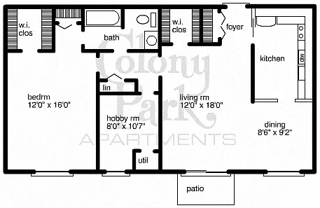 Colony Park Apartments – Floor plan