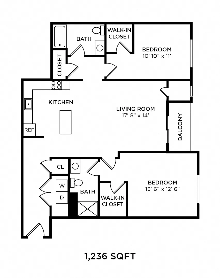 Park West 205 Apartment Homes – Floor plan