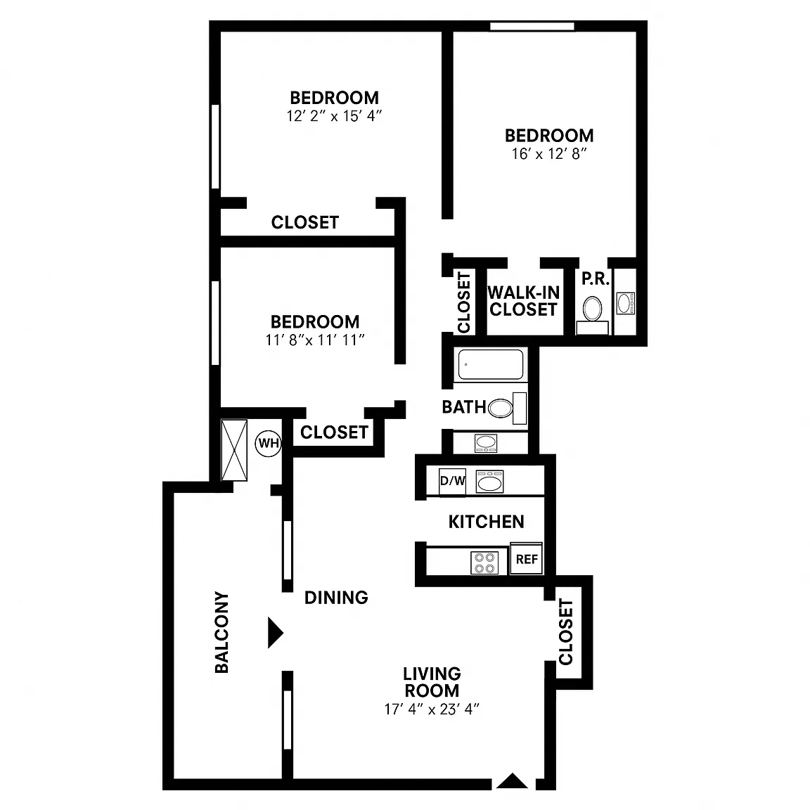 Harbor Place Apartment Homes – Floor plan