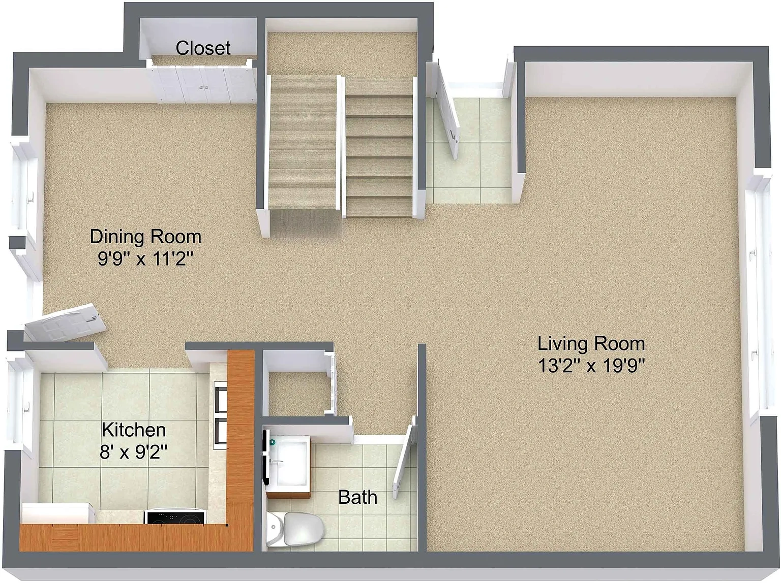 Hyde Park West Apartments & Townhomes – Floor plan