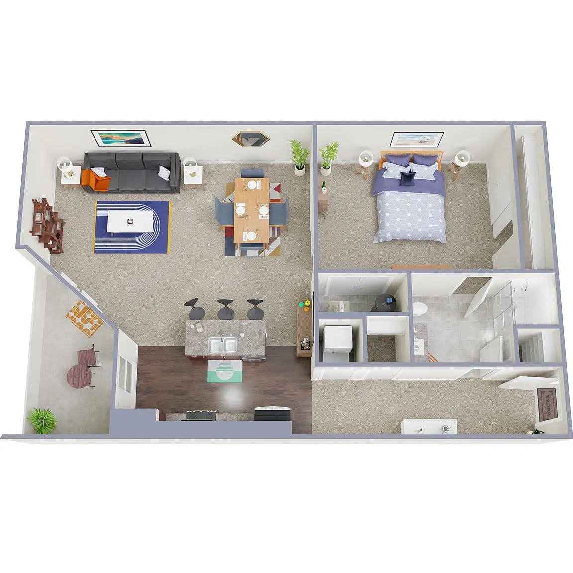 Crocker Park Living – The Excelsior 1 Bedroom 1 Bath
