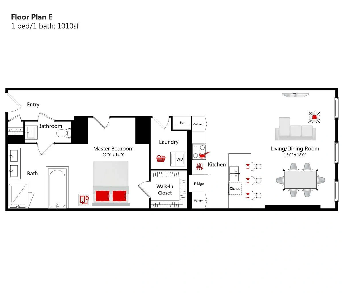 Iconic Living at The 9 – 1 BED/ 1 BATH - 1010 S/F ( E)