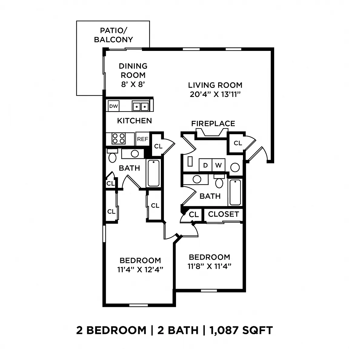 The Bradford at Easton Apartment Homes – Floor plan