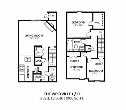 Commons at Springfield – 3 Bed 1.5 Bath - Westville Classic