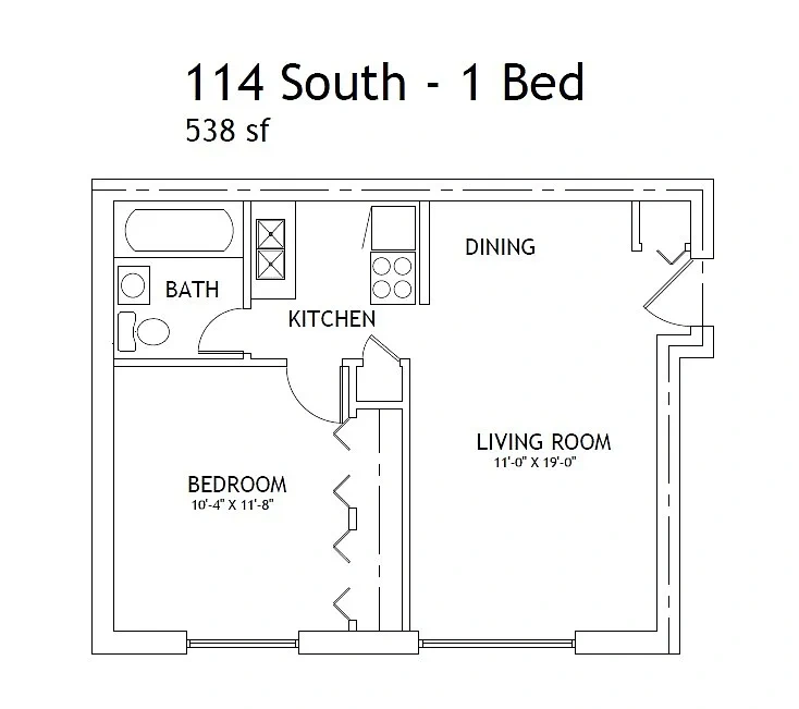 114 South – 1 Bedroom