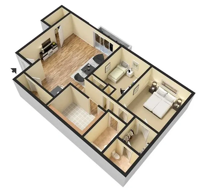 Boulder Creek Apartments – 2 Bedroom 1 Bathroom