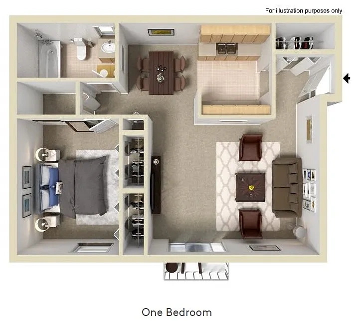 Five Points Courtyard Apartments – One Bedroom, One Bathroom