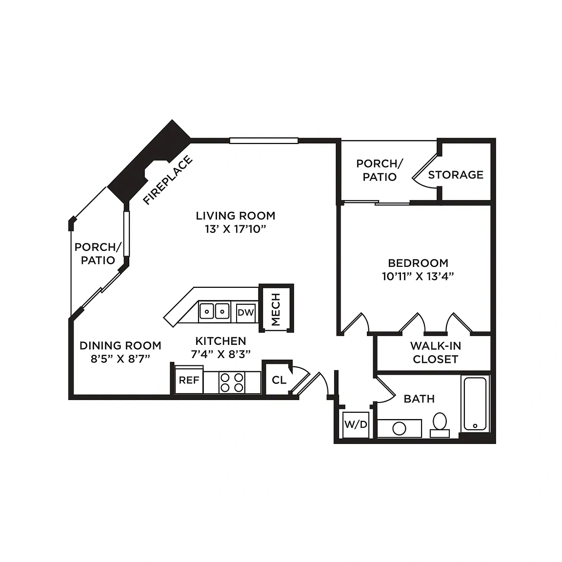 The Lakes of Schaumburg Apartment Homes – Floor plan