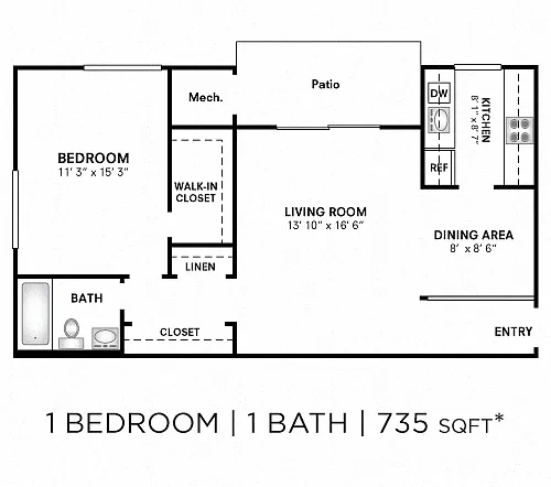 Mount Vernon Square Apartment Homes – Floor plan