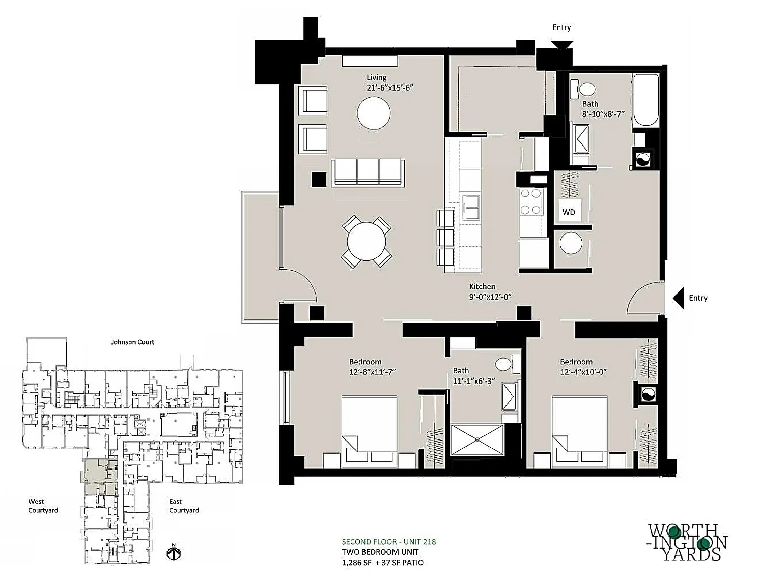 Worthington Yards – 2 Bedrooms, 2 Bathrooms