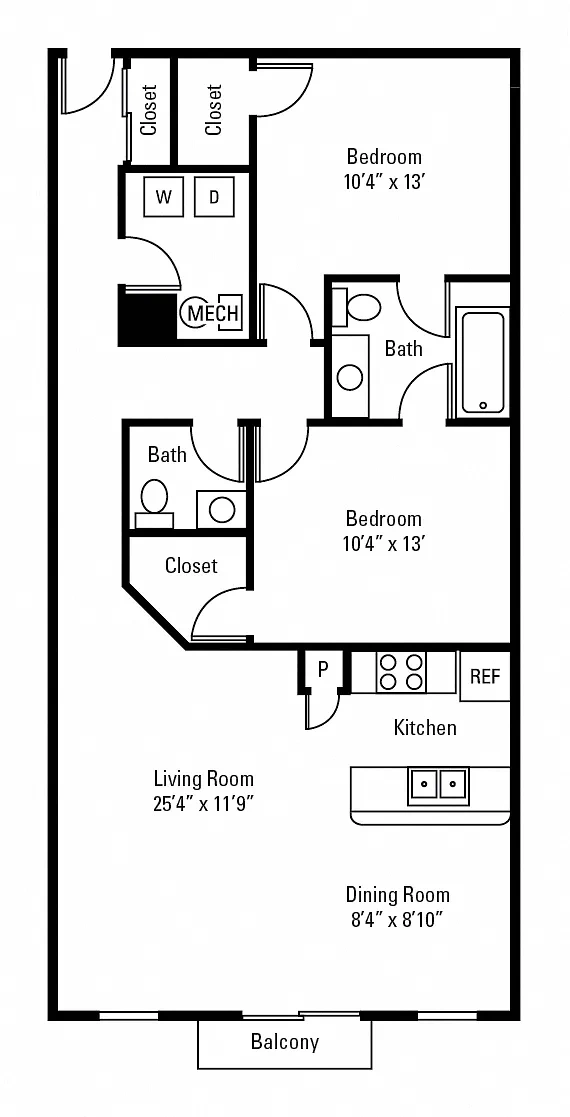 The Docks Apartments and Townhomes – Floor plan