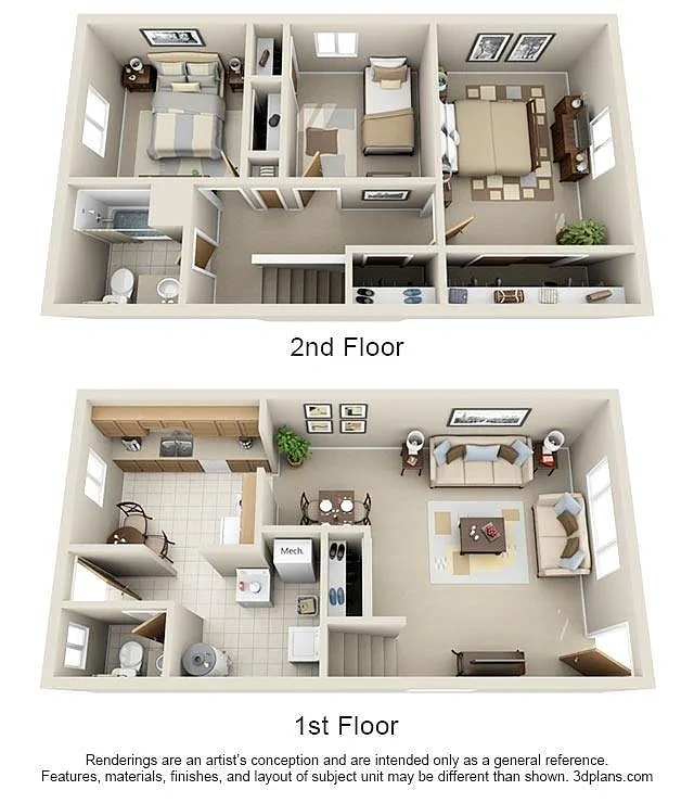 Euclid Apartments – 3 Bed, 1.25 Bath Townhome