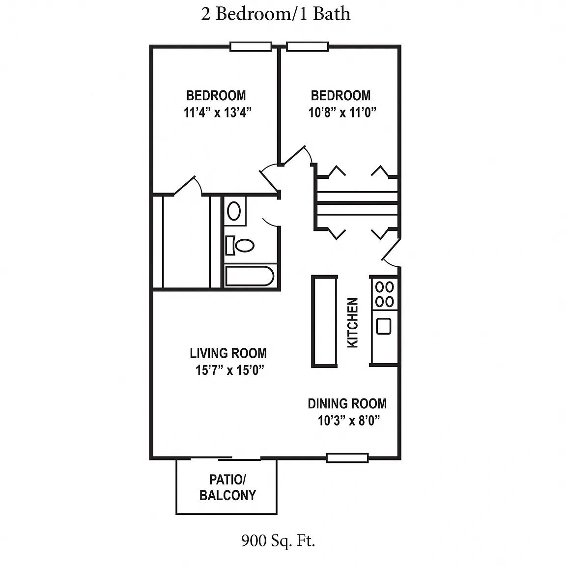 Timber Ridge Apartments – Floor plan