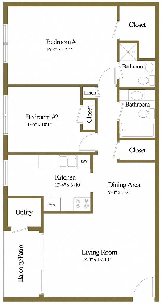 Village of Pine Run Apartments & Townhomes* – Floor plan