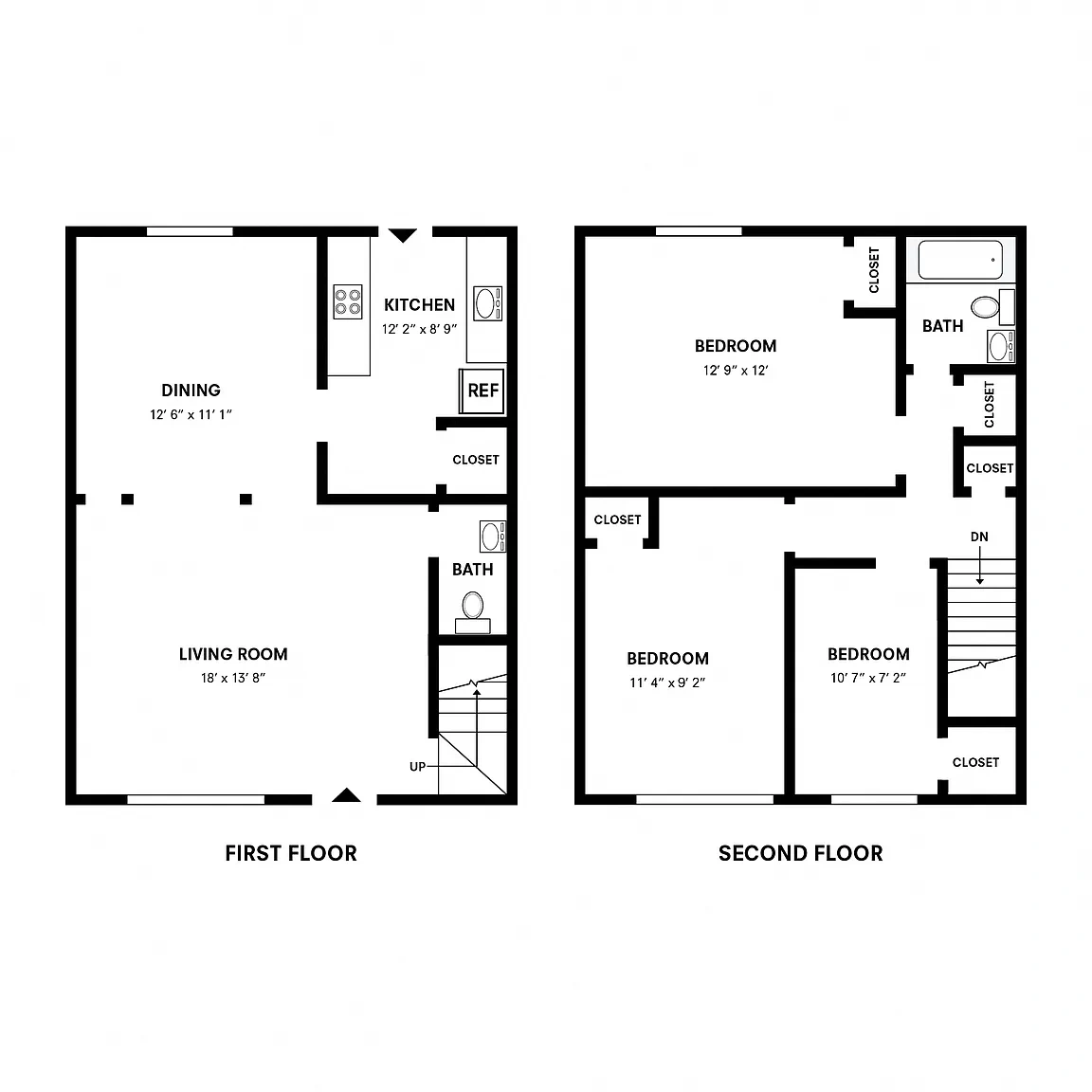 Elmwood Village Apartments and Townhomes – Floor plan