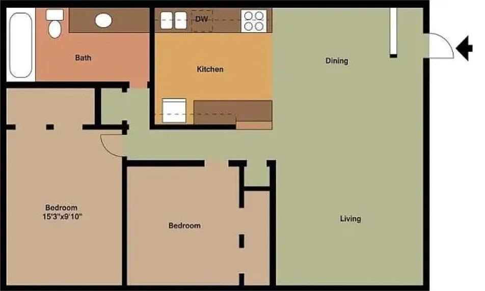Royalwood Apartments – 850 sq ft - 2nd or 3rd floor