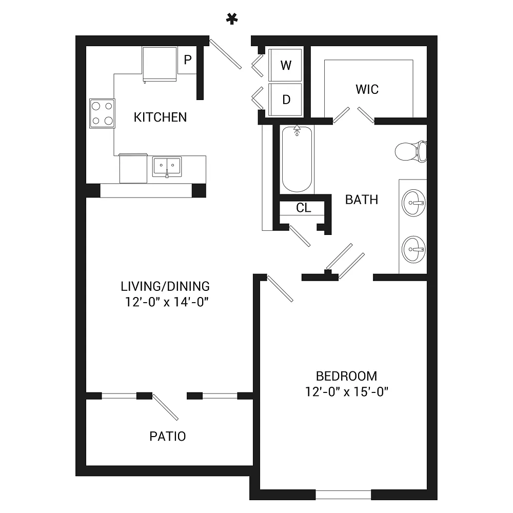 Bristol Place Apartment Homes – Floor plan