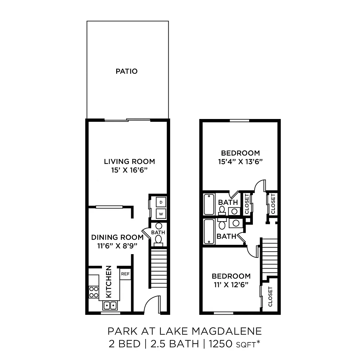 Park at Lake Magdalene Apartments and Townhomes – Floor plan