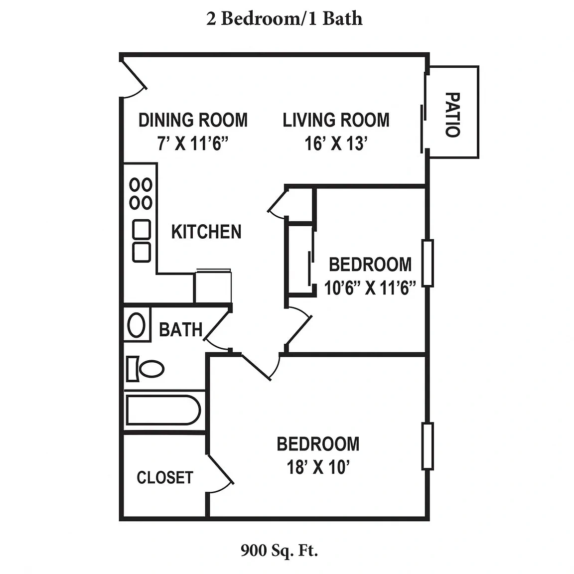 Crown Ridge Apartments – Floor plan