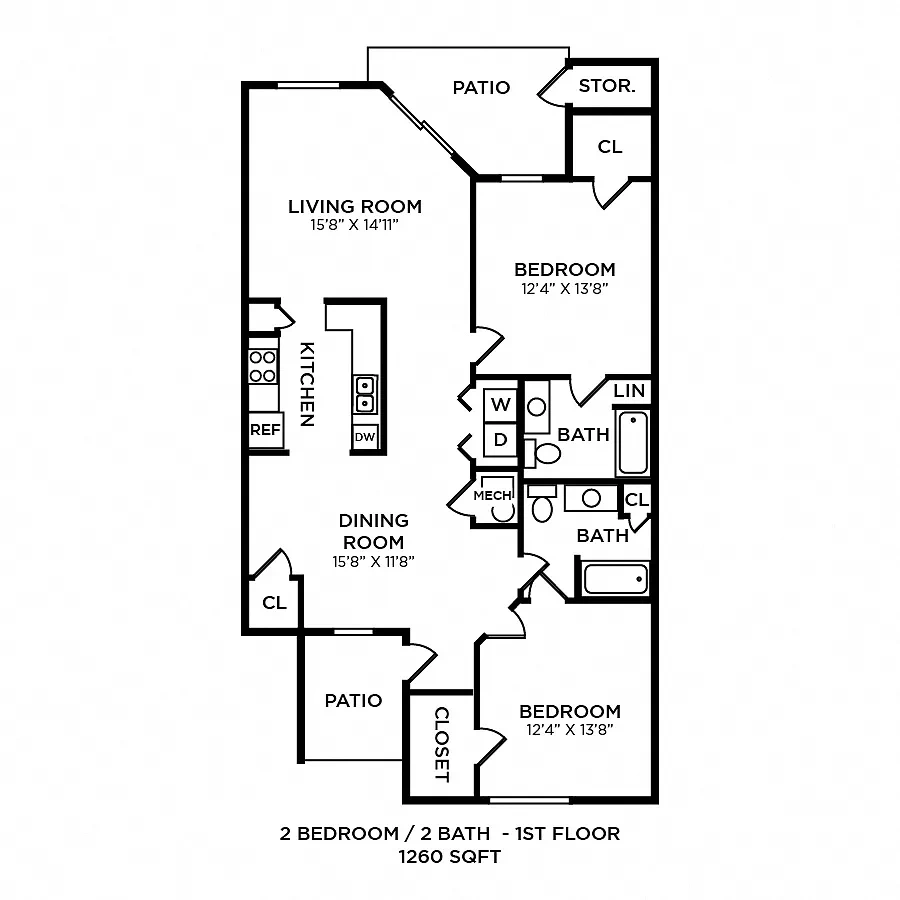 The Lakes of Beavercreek Apartment Homes – Floor plan