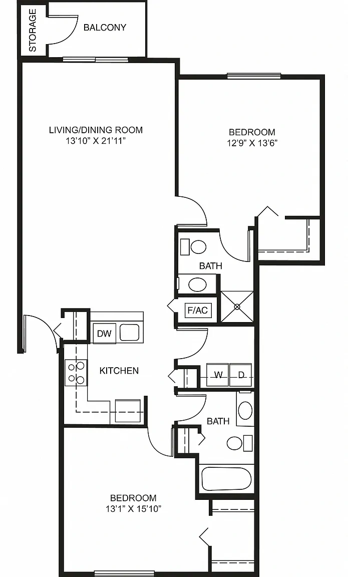 Hunters Pond Apartment Homes – Floor plan