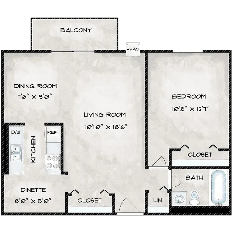 Chestnut Lake Apartments – 1Bedroom